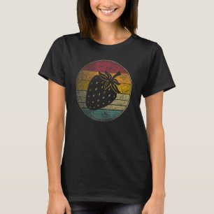 Camiseta Fruta de Morango Festa de Vintagem Distúrbios Retr