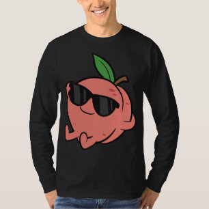 Camiseta Fruta De Pêssego Bonita A Relaxar A Pêssego Pregui