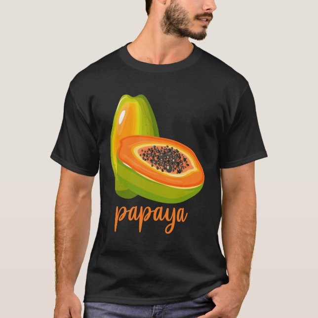 Camiseta Fruta de Verão de Papaya Lover Vegan (Frente)