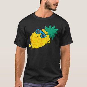 Camiseta Fruta de Verão Enmelho Engraçado Óculos-de-sol Pin