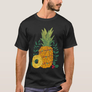 Camiseta Fruta de Verão Havaiano Abacaxi Natal Tropical