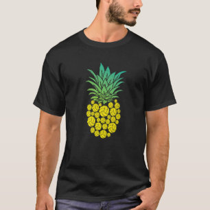 Camiseta Fruta de Voleibol de Abacaxi Praia do Havaí