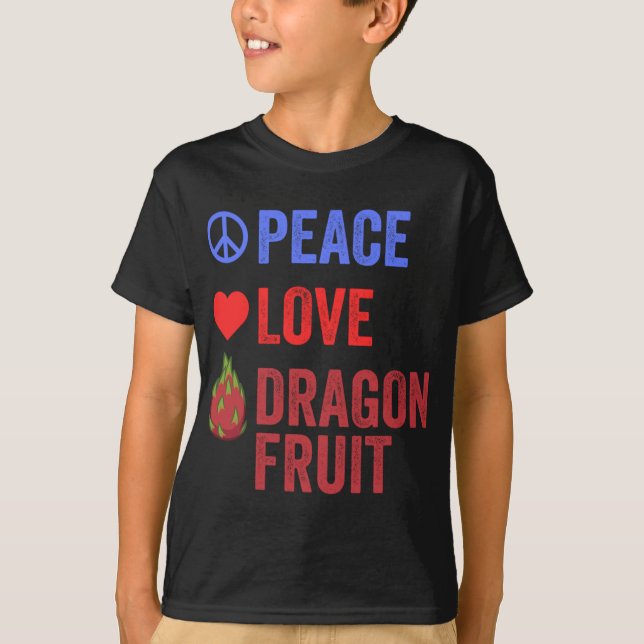 Camiseta Fruta do Dragão de Paz Popular Pitahaya Fruta Lov (Frente)