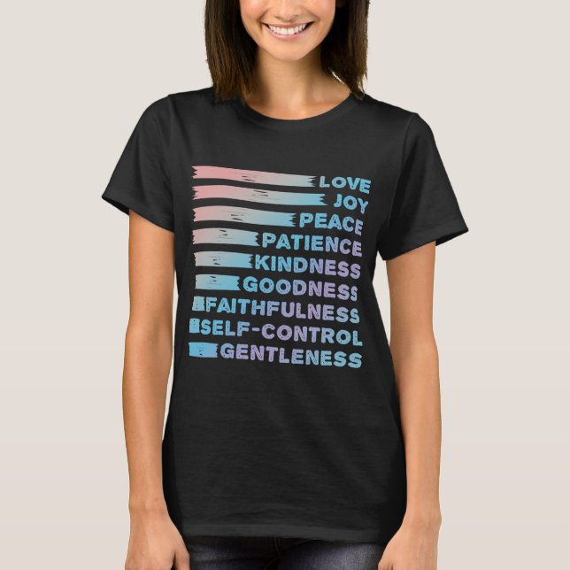 Camiseta Fruta do Espírito - Bíblia Cristã Verse - Amor (Frente)