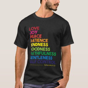 Camiseta Fruta do Espírito de Alegria, Paz, Cristão
