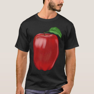 Camiseta Fruta Doce Crocante Vermelha Maçã Fazendeiro Jardi