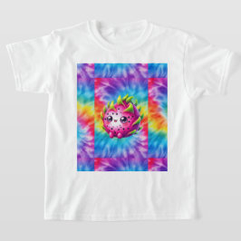 Camiseta Fruta Dragão Feliz Tie-Dye
