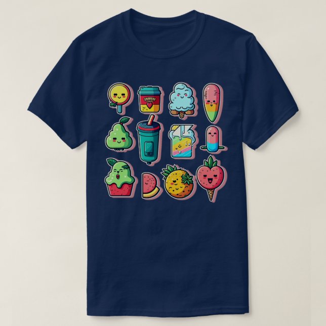 Camiseta Fruta Emojis (Frente do Design)