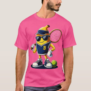Camiseta Fruta engraçada Lover Banana jogando bola de tênis