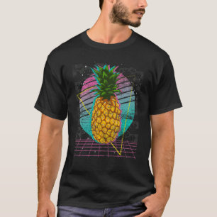 Camiseta fruta Exótica P de Verão Tropical de Vaporwave Ret