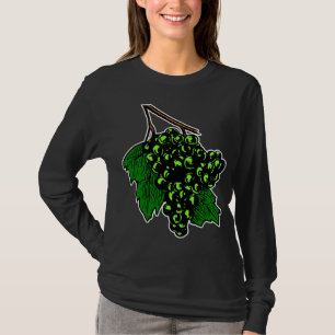 Camiseta Fruta Gráfica de Uvas Verdes Cluster de Uvas
