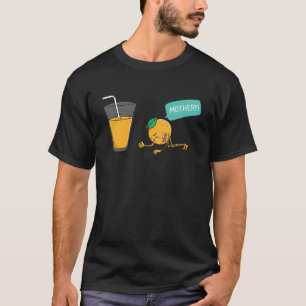 Camiseta Fruta Laranja Com Sumo Laranja