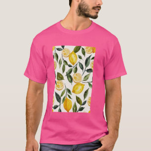Camiseta Fruta Limon Pattern Art Vintage
