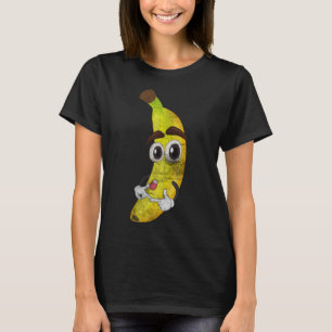 Camiseta Fruta Lover Kawaii Cute Cartoon Banana Saudável Fo