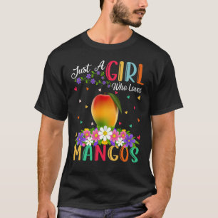 Camiseta Fruta Mango Apenas Uma Menina Que Ama Mangos