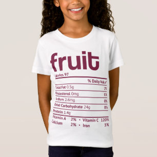 Camiseta Fruta Nutrição Fato Engraçado Ação de Graças