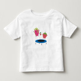 Camiseta Fruta Pulando Em Trampoline