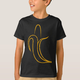 Camiseta Fruta Sobre Banana Minimalista Ba Vegetariana