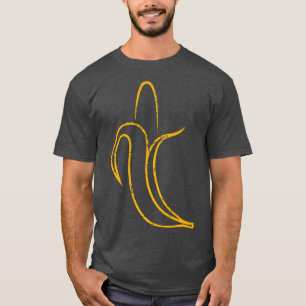 Camiseta Fruta Sobre Banana Minimalista Ba Vegetariana