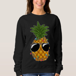 Camiseta Fruta Tropical Abacaxi Óculos De Sol Natal Em J