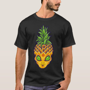 Camiseta Fruta Tropical Havaiana OVNI Green Eyed Alienígena