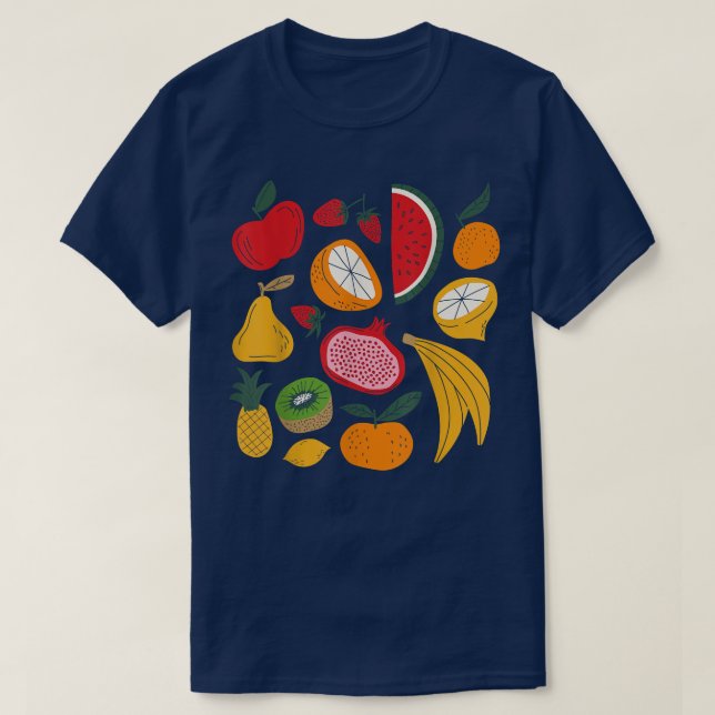 Camiseta Fruta tropical Lover Vegan Vegetarian Healthy 141 (Frente do Design)