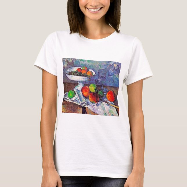 Camiseta Fruta, Vidro e Maçãs, Cezanne (Frente)