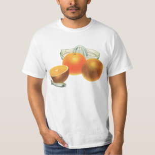 Camiseta Fruta Vintage, Comida Ripage Orange Juicer Breakfa