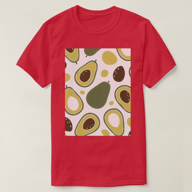 Camiseta Frutas Avocado Flor Clássica TSirt (Frente do Design)