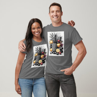 Camiseta Frutas brancas e pretas