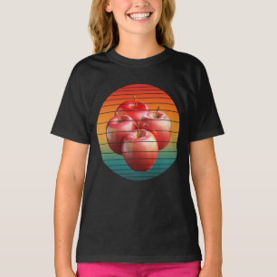 Camiseta Frutas de maçã vintage comida saudável