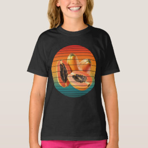 Camiseta Frutas de mamão vintage comida saudável vegana