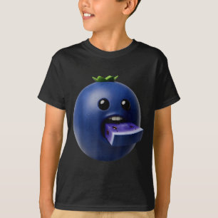 Camiseta Frutas de Nicho Engraçadas Mirtilo Meme Brainrot S