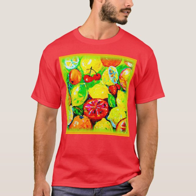 Camiseta frutas de Verão, Comprar de Arte (Frente)