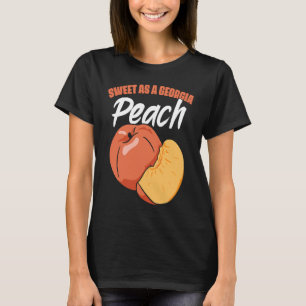 Camiseta Frutas De Verão, Pêssego Georgia Peach Cute Prin