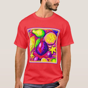 Camiseta Frutas e estrelas vibrantes. Comprar Agora