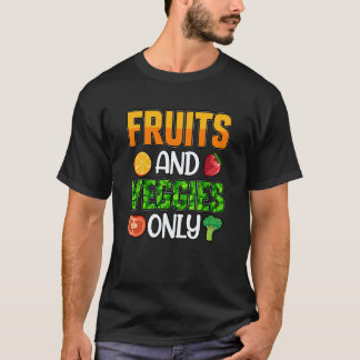 Camiseta Frutas e Legumes apenas Vegan Ditado Vegano
