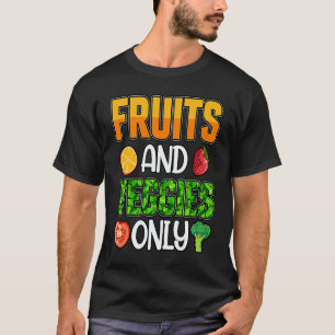 Camiseta Frutas e Legumes apenas Vegano Vegano Dito
