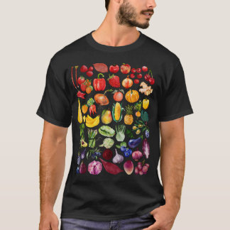 Camiseta Frutas E Legumes Veganos Jardineiros Vegetarianos