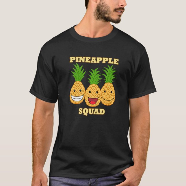 Camiseta Frutas Exóticas Exóticas de Abacaxi Vitamina Saudá (Frente)