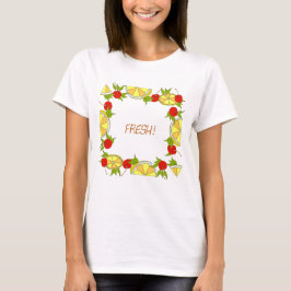 Camiseta Frutas frescas e humor de Verão