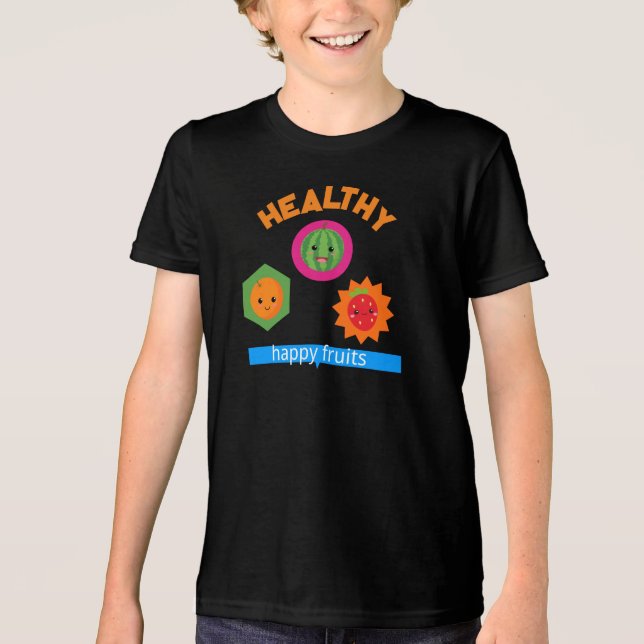 Camiseta Frutas saudáveis e felizes (Frente)