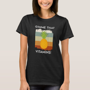 Camiseta Frutas tropicais de abacaxi saudáveis - Vitaminas