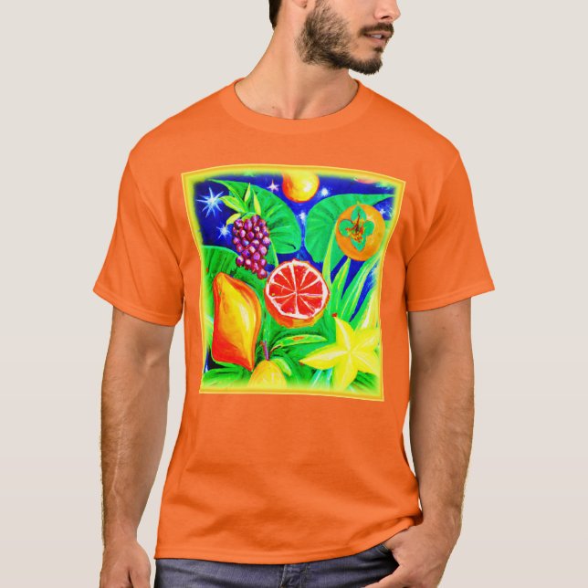 Camiseta Frutas tropicais no céu. Comprar Agora (Frente)