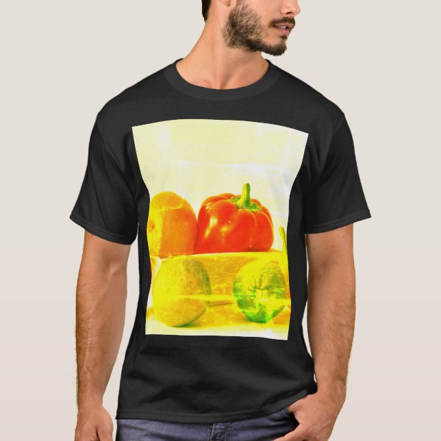 Camiseta "Frutas Vegetais" Foto Fácil. Compre agora (Frente)