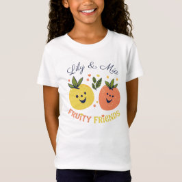 Camiseta Fruticultura Melhor Amigos Morango e Laranja