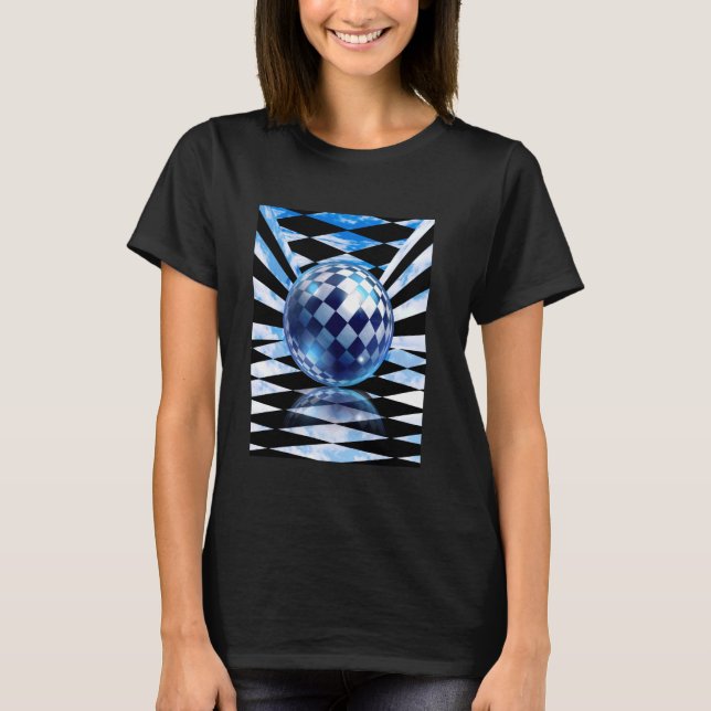 Camiseta Frutiger Aero Aestic Tech Checkered Room Orb Sk (Frente)