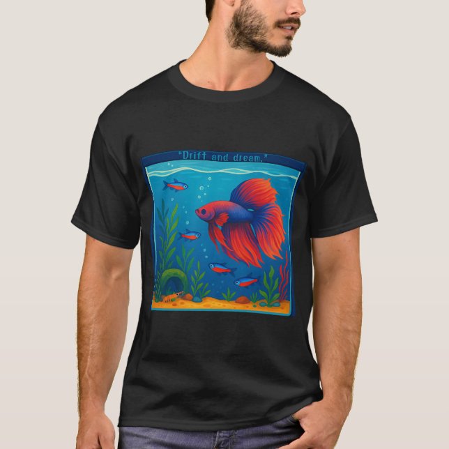 Camiseta Frutiger Aero Liquid Motion Dolphin Lamp Nostalgia (Frente)