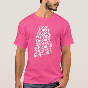 Camiseta Fruto Do Espírito Citação Da Fé Cristã Bíblia V