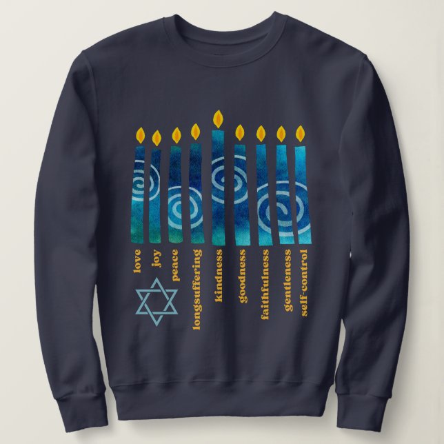 CAMISETA FRUTO ESPIRITUAL DO HANUKKAH (Frente do Design)